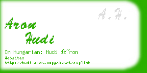 aron hudi business card